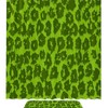 Green Leopard Pattern Shower Curtain With Waterproof Fabric For Your Bathroom 