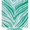 Green Leopard Stripe Printed Bathroom Tub Set With Waterproof Fabric Shower Curtain