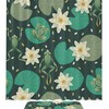 Green Lotus Leaf And Frog Print Shower Curtain With Waterproof Fabric For Your Bathroom 