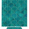 Green Mermaid Scales Waterproof Shower Curtain For Your Bathroom 