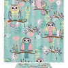 Green Owl Sitting On Branches Waterproof Shower Curtain For Your Bathroom 