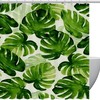 Green Palm Leaf Tropical Customized Shower Curtain for Bathroom Decor