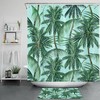 Green Palm Leaves and Coconut Trees Shower Curtain 