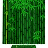 Green Pattern Bamboo Fabric Shower Curtain