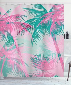 Green Plant Botanical Shower Curtain - Nature Bathroom Accessory