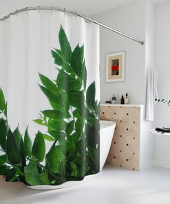 Green Plant Shower Curtain: Refresh Your Bathroom With Nature-Inspired Decor