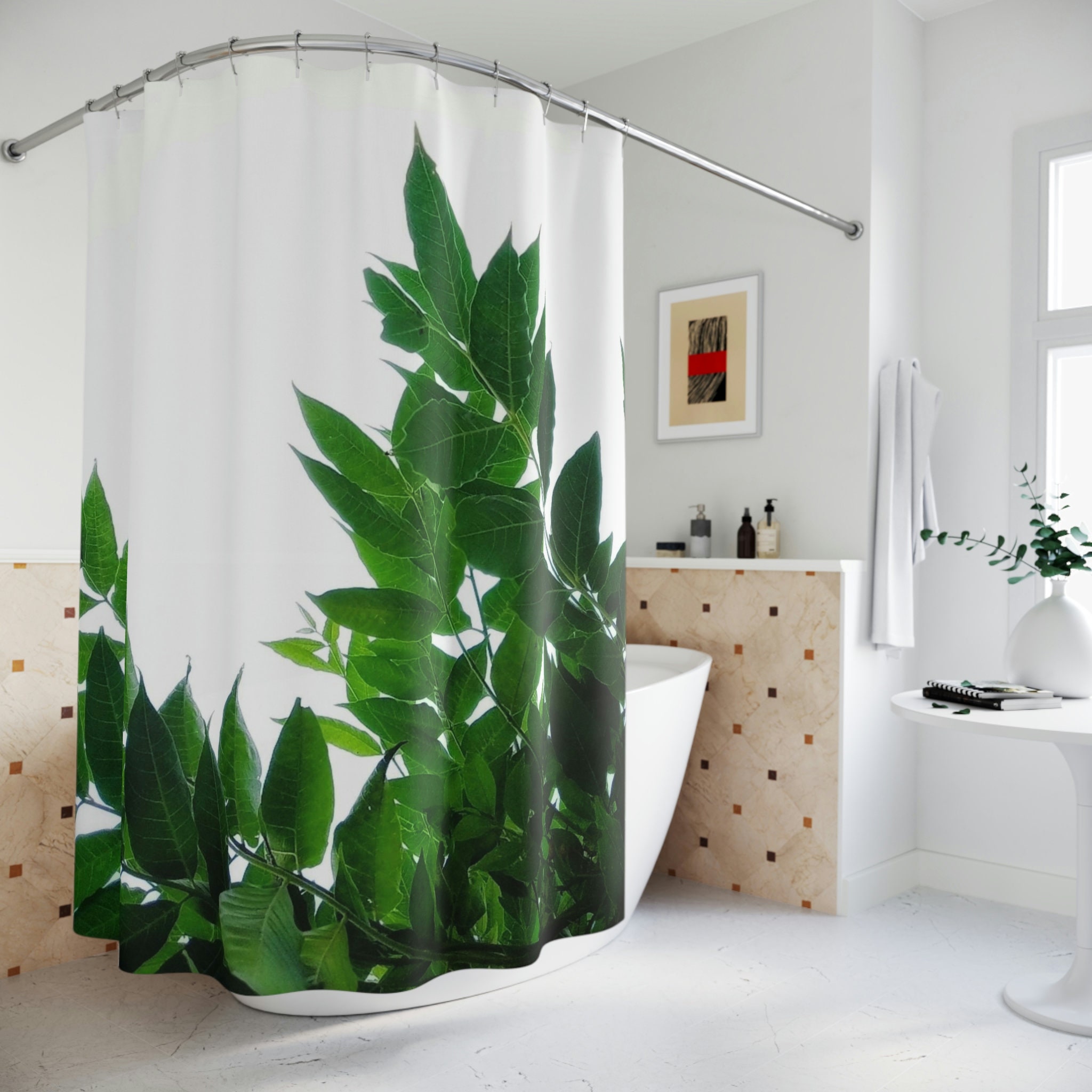 Green Plant Shower Curtain: Refresh Your Bathroom With Nature-Inspired Decor