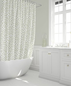 Green Safari Animal Print Shower Curtain, Exotic Bathroom Decor