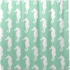 Green Seahorse Pattern Shower Curtain Modern Home Bathroom Hotel Spa Decorations Waterproof Fabric