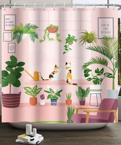 Green Succulent Plants Shower Curtain For A Touch Of Nature