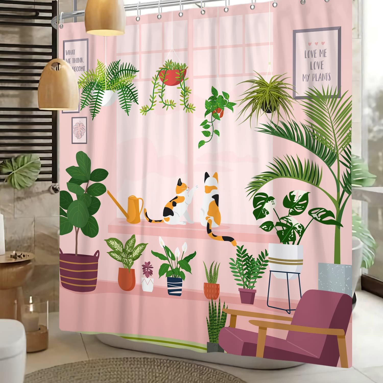 Green Succulent Plants Shower Curtain For A Touch Of Nature - Image 4