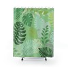 Green Tropical Leaf Shower Curtain for Natural Bathroom Decor