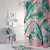 Green Tropical Leaves Shower Curtain for a Natural Bathroom Decor