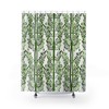 Green Tropical Plants Bathroom Curtain Featuring Bamboo Trees Shower Curtain, Waterproof Fabric, Home Decor Gifts