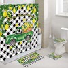 Green Truck Lemon Shower Curtain - Kitchen Farmhouse Bathroom Decor
