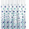 Green and Blue Snowflake Christmas Shower Curtain Bathroom Decor