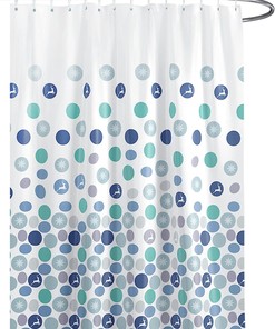 Green and Blue Snowflake Christmas Shower Curtain Bathroom Decor