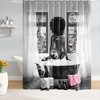 Grey African American Woman Shower Curtain for a Chic Bathroom