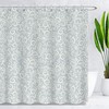 Grey Floral Leaves Botanical Shower Curtain