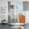Grey Geometric Pattern Shower Curtain - Abstract and Modern Bathroom Decor