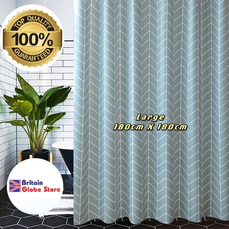 Grey Geometric Pattern Shower Curtain for High Quality Bathroom Decor