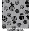 Grey Pattern Pineapples Shower Curtain for Bathroom Decor 