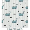 Grey Whale Shower Curtain with Waterproof Material for a Subtle Look 