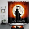 Grim Reaper With Bats For Happy Halloween Shower Curtain For Bathroom