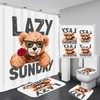 Grizzly Bear Shower Curtain For A Rustic Bathroom Decor, Lodge-Themed Bathroom Accessories