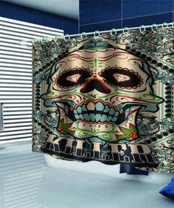 Grotesque Skull 3D Waterproof Fabric Bathroom Decoration Shower Curtain