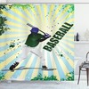 Grunge Baseball Pop Art Shower Curtain: Perfect For Sports Enthusiasts Bathroom Decor