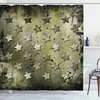 Grunge Effect Stars Print American Shower Curtain For Your Bathroom