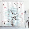 Grunge Flower Buds Dragonfly Shower Curtain For An Edgy Bath Decorr