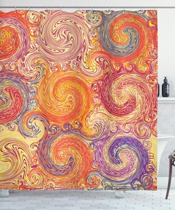 Grunge Sun Boho Figure Print Shower Curtain For Hipster Bathroom Decor