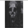 Grungy Halloween Skull Shower Curtain With Rustproof Hooks Decor