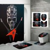 Guitar Skull Music Fabric Shower Curtain - Vintage Music Bathroom Decor 