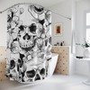 Gustav Klimt Art Skull Shower Curtain, Famous Artwork Bathroom Decor