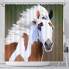 Gypsy Horse Print Shower Curtain - Vintage Bathroom Decor 