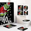 Halloween Christmas Decor Frog Shower Curtain Bathroom Featuring Toilet Bathroom Mats Set