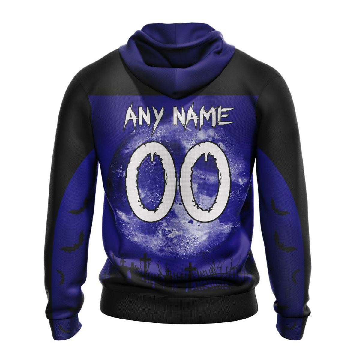 Halloween Custom Name & Number Baltimore Ravens Hoodie 3D Gifts For Fans