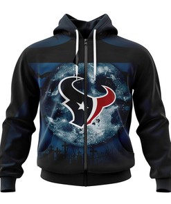 Halloween Custom Name & Number Houston Texans Hoodie 3D With All Over Print, Perfect For Fans