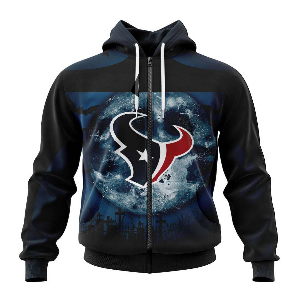 Halloween Custom Name & Number Houston Texans Hoodie 3D With All Over Print, Perfect For Fans