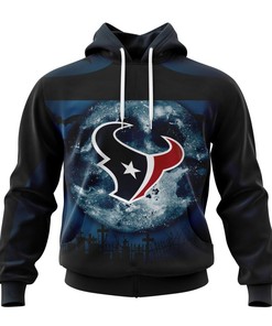 Halloween Custom Name & Number Houston Texans Hoodie 3D With All Over Print, Perfect For Fans