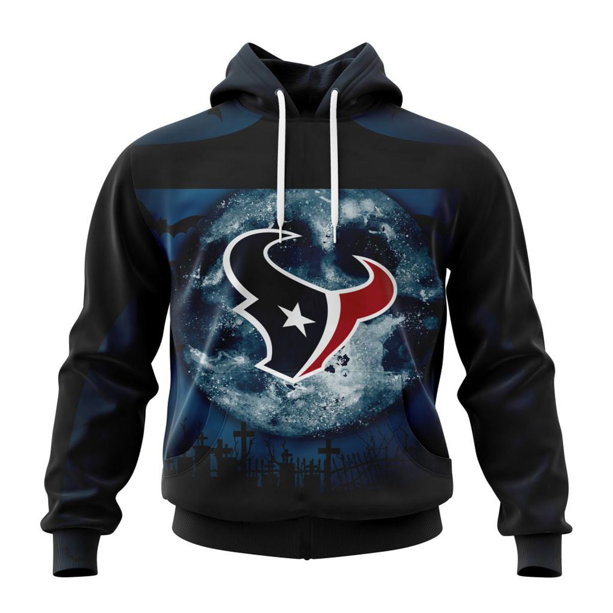 Halloween Custom Name & Number Houston Texans Hoodie 3D With All Over Print, Perfect For Fans