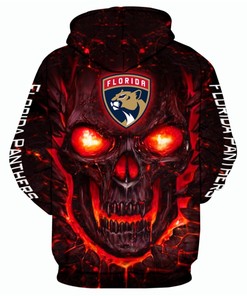 Halloween Florida Panthers All Over Print 3D Skulls Hoodie