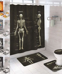 Halloween Full Size Printed Fabric Shower Curtain - Stylish Bathroom Decoration