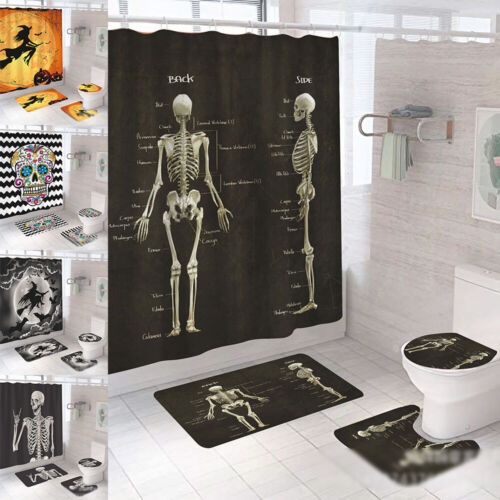 Halloween Full Size Printed Fabric Shower Curtain - Stylish Bathroom Decoration