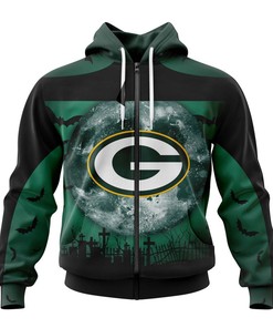 Halloween Horror Night All Over Print 3D Hoodie For Fans Of Green Bay Packers