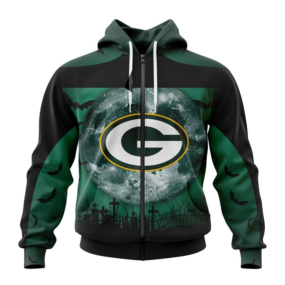 Halloween Horror Night All Over Print 3D Hoodie For Fans Of Green Bay Packers