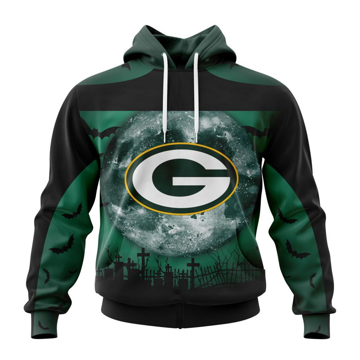 Halloween Horror Night All Over Print 3D Hoodie For Fans Of Green Bay Packers